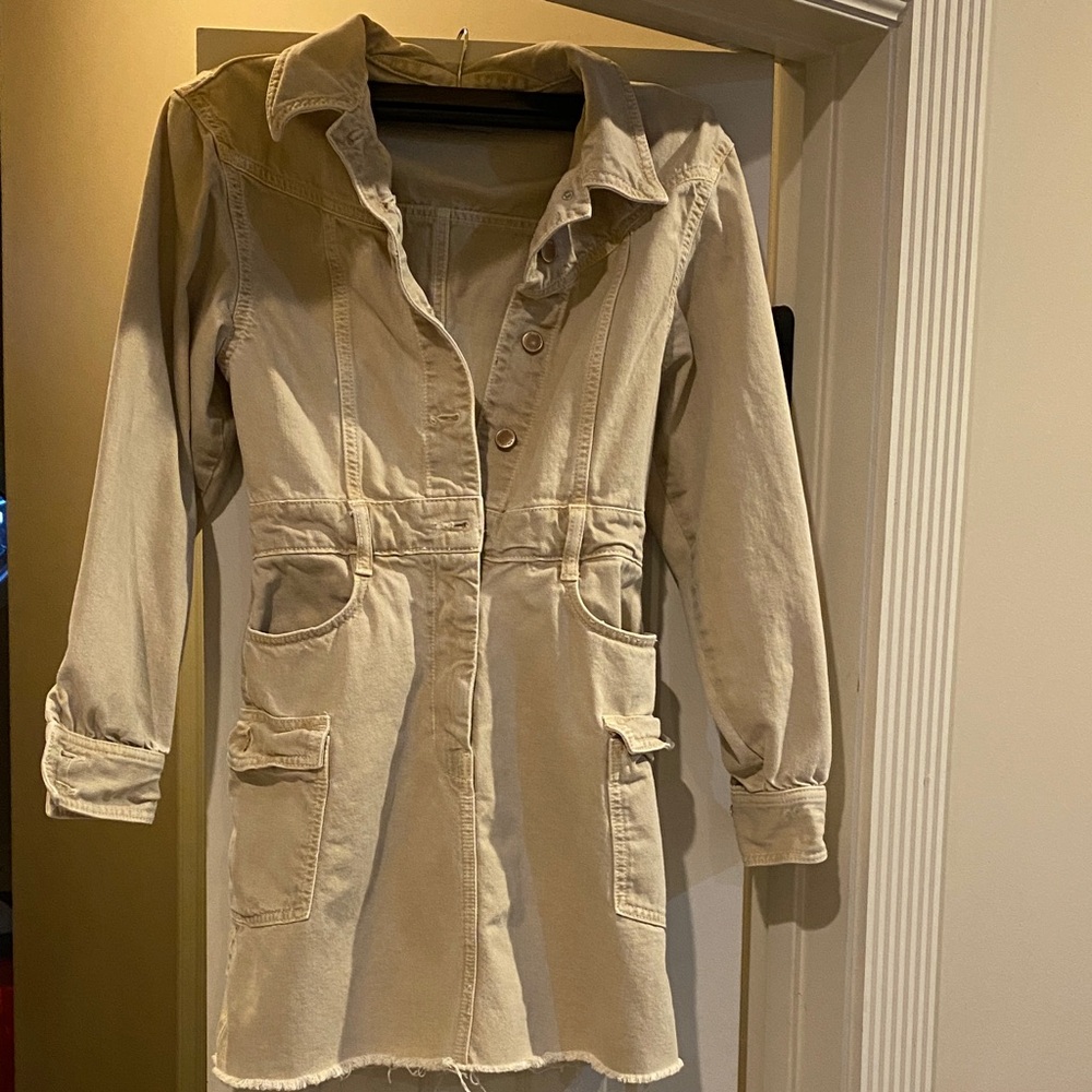 Zara Cargo Denim Dress